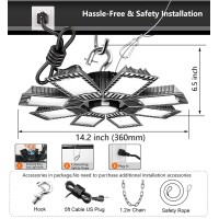 Fucoda Led Shop Light 250W Eqv 800W 35000Lm High Bay Light, Daylight White No-Dimmable, Ceiling Hook Hanging Led Barn Light With 5Ft Us Plug, Ideal For Workshop, Shop, Garage, Warehouse(250W 4Pack)