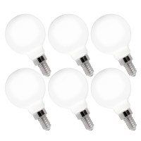 Flsnt Dimmable Led Candelabra Bulbs 60W Equivalent, G16 1/2 Led E12 Chandelier Light Bulbs For Bedroom, Bathroom, 550Lm, Cri90, 5.5W, Ac 120V, 6 Pack, 4000K Cool White