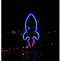 3 Pcs Neon Signs,Led Neon Light Signs For Wall Decoration,Led Rocket Planet Alien Neon Lights For Bedroom,Party,Birthday,Christmas,Wedding,Bar