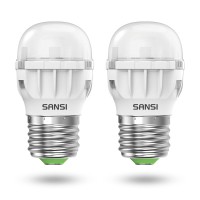 Sansi Led Refrigerator Light Bulb 45W Equivalent, 4W Appliance Bulb 450 Lumens 5000K Daylight Fridge Light Bulb, A11 Waterproof Frigidaire Replacement Light Bulbs, Non-Dimmable, Energy Saving, 2-Pack