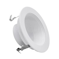 6Pack Procuru 4 Recessed Can Light Metal Trim With Step Baffle White Fits Only In 4 Inch Cans And Requires Light Bulb Not