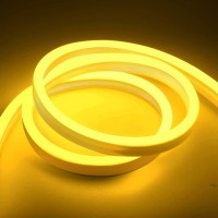 Gupup Neon Light Strip,16.4Ft Golden Neon Lights,24V,600 Leds,Flexible,Waterproof,Silicone Led Rope Lights,Rope Neon Lights For Bedroom,Rope Lights Indoor&Outdoor