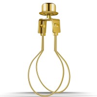 Clip On Lampshade Adapter, Lamp Shade Light Bulb Clip Adapter Includes Finial And Lampshade Levellers, Lamp Shade Holder For Clip On Light Bulbs Attaching Finial Diy Lighting Accessories (1 Pcs, Gold)