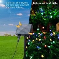 Ibaycon 400 Led Solar Christmas Lights, 131Ft Solar String Lights With 8 Modes & Timer For Garden, Patio, Fence, Balcony, Outdoors (Multicolor)