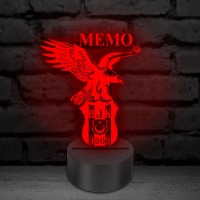 Besiktas Gifts Fan Item With Name Engraving Led Lamp Kisiye Zel Isimli Hediye