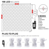 Weillsnow 198 Led Halloween Net Lights98Ft66Ft Connectable Plug In Waterproof Halloween Lights With 8 Modes Halloween Decor