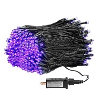 Weillsnow 164Ft 500 Led Purple Christmas Lights, 8 Modes Waterproof Plug In String Lights For Halloween Christmas Indoor Outdoor Yard Party Wedding Garden Home Decorations (Purple)