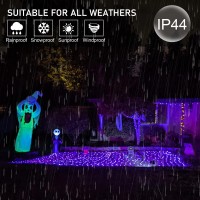 Weillsnow 164Ft 500 Led Purple Christmas Lights, 8 Modes Waterproof Plug In String Lights For Halloween Christmas Indoor Outdoor Yard Party Wedding Garden Home Decorations (Purple)