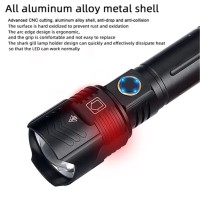 Super Bright Flashlight 1000000 Lumens Rechargeable, Xhp160 Led Tactical Flashlights, 5 Modes, Zoomable, Waterproof, Pocket Handheld Flashlight For Camping Emergencies