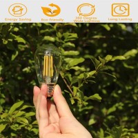 Hmyyjt 12V Led Light Bulb For Rv,Clear Glass 12V To 24V Low Voltage Light Bulbs For Solar String Lights,S14 E26 400Lm 3000K Warm White 4W(40W Incandescent Equivalent) 12Pack