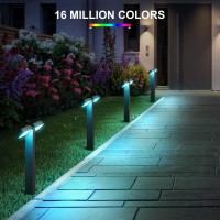 Xmcosy Low Voltage Landscape Lights 400Lm Smart Outdoor Lights With App Control Led Rgbw Landscape Lighting Works With Alexa