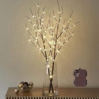 Birchlitland Lighted Brown Branches 32In 100 Led With Timer Battery Operated Artificial Tree Branch With Warm Willow Branch Lig