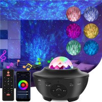 Star Projector Galaxy Night Light Projector, Starry Projector With Remote Control&Bluetooth Music Speaker,Timer &Voice Control, Ocean Wave Light Projector For Christmas Decor,Bedroom,Kids,Adult,Party