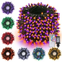 Toodour Halloween Lights Rgb String Lights 131Ft 350 Led Orange Purple Halloween Lights String With Remote Timer Color Chang