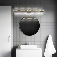 Myhaptim Modern Led 5 Lights Vanity Light For Bathroom Modern Vanity Light Fixture Wall Sconce 33 Inch Natural White Light Chro