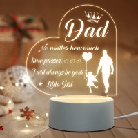 Benecharm Dad Gifts From Daughter, Gifts For Dads Who Have Everything, Dad Birthday Gifts, Best Dad Ever Gifts Engraved Night Light, Fathers Day, Thanksgiving, Christmas Gifts For Dad From Daughter