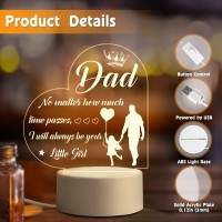 Benecharm Dad Gifts From Daughter, Gifts For Dads Who Have Everything, Dad Birthday Gifts, Best Dad Ever Gifts Engraved Night Light, Fathers Day, Thanksgiving, Christmas Gifts For Dad From Daughter