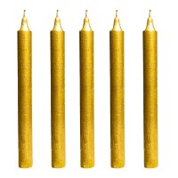 Light Maria-Golden Blackout Candles (Pencil Candles) 20 Pieces 20 Cm X 2 Cm