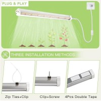 T5 Led Grow Lights 14Ft 5000K Full Spectrum White Grow Lights For Indoor Plants Strip Greenhouse Succulent Seed Starting End