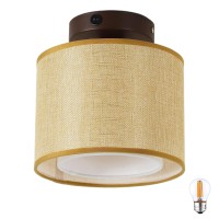 Maichis Rv Pendent Diningroom Light Fixture Bulb Included Dia 778 12V Rv Interior Light With Switch Beige Fabric Shad