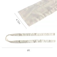 Chandelier Chain Cover 2 Packs For Electirc Wire And Chain Cover 6 Feet Length Cotton And Linen Fabric White Color