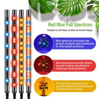 Grodrow Grow Lights For Indoor Plants, 150 Leds Grow Light For Seed Starting With Full Spectrum, 3/9/12H Timer, 10 Dimmable Levels & 3 Switch Modes, Adjustable Gooseneck Suitable For Various Plant