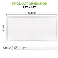 Weize 6 Pack 2X2 Ft Led Flat Panel Troffer Light 304050W Cct Selectable 4000K5000K6500K Recessed Backlit Drop Ceiling Lig