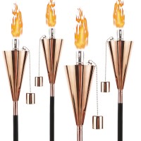 Fab Based 4Pack Oil Torch Lamp Torch Citronella Torches Outdoor Mosquito Backyard Torches For Outsidepatiolawngardenoutdoor