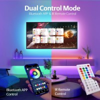 Keelixin 130Ft Led Lights,5050 Rgb Led Lights For Bedroom,Led Strip Lights With Remote & Bluetooth App Control Sync With Music,Luces Led Para Cuarto,Long Led Light Strip For Room,Tv,2 Rolls Of 65Ft