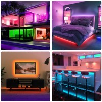 Keelixin 130Ft Led Lights,5050 Rgb Led Lights For Bedroom,Led Strip Lights With Remote & Bluetooth App Control Sync With Music,Luces Led Para Cuarto,Long Led Light Strip For Room,Tv,2 Rolls Of 65Ft