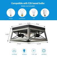 Dewenwils Industrial Flush Mount Ceiling Light Metal Ceiling Light Fixture Hallway Light Fixture Ceiling For Entryway Foyer