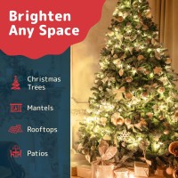 Prextex Bright & Colorful Christmas Lights (60 Feet, 300 Lights) - Fall Decor & Christmas Tree Lights With White Wire - Indoor/Outdoor String Lights - Multi-Color Twinkle Lights