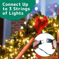 Prextex Christmas Lights (60 Feet, 300 Lights) - Clear White Christmas Tree Lights With Green Wire - Indoor/Outdoor String Lights - Warm White Twinkle Lights