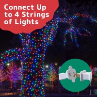 Prextex Bright & Colorful Christmas Lights (40 Feet, 200 Lights) - Fall Decor & Christmas Tree Lights With White Wire - Indoor/Outdoor String Lights - Multi-Color Twinkle Lights