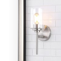 Jonathan Y Jyl9547C Juno 13 1Light Farmhouse Industrial Iron Cylinder Led Sconce Modern Transitional 2700K 25W Bulb Entryway L