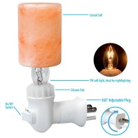 Aultra Salt Lamp Night Light With Himalayan Natural Crystal Salt Color Lights Ul Listed Plug For Lighting Bedrooms Or Bathroom