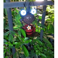 Gdf Solar Lady Bugs Swing Metal Ladybug Hanging Animal Garden Decor Waterproof Solar Lights Decorative Outdoor Lights For Outsid