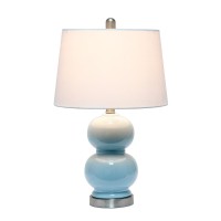 If youre looking for a way to add a little modern touch to your space this beautifully constructed table lamp combines a simple and chic combination perfect for what youre looking for It features two vertically nested orbs made of ceramic complimented wit