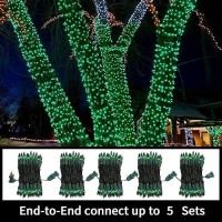 Lamphome St Patricks Day Mini String Lights Superbright Extendable Green Christmas Lights Decoration 100Lights 196Ft Ul Cer