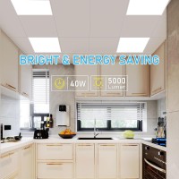 Aphyni 2X2 Led Flat Panel Light 40W 4400Lm 3000K4000K5000K 3 Color Temperature 2X2 Led Light Drop Ceiling Triac Dimming 120V