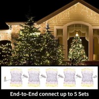 Lamphome Superbright Extendable Warm White Christmas Lights Decoration 100Lights 196Ft Ul Certified Mini Bulb String Lights Se