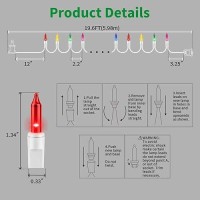 Lamphome Christmas String Light 100 Count Incandescent Mini String Light For Indoor Outdoor Use White Wiremulticolor