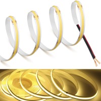 Mdee?Cob Led Strip Lights 3000K Warm White 13.12Ft/4M Dc Powered Dc 12V Flexible Led Tape Lights With Dc Connector Cri 90+ 800Lm/M 320Leds/M For Indoor And Outdoor D�Cor(3000K Warm White13.12Ft/4M)