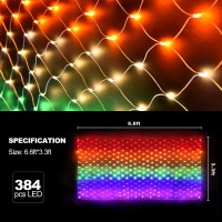 Leisure World Rainbow String Lights 66Ft X 33Ft 384 Led Rainbow Flag Lights For Outside Waterproof Pride Decorations Flag Li