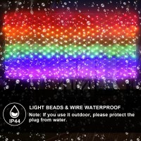 Leisure World Rainbow String Lights 66Ft X 33Ft 384 Led Rainbow Flag Lights For Outside Waterproof Pride Decorations Flag Li