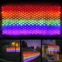 Leisure World Rainbow String Lights 66Ft X 33Ft 384 Led Rainbow Flag Lights For Outside Waterproof Pride Decorations Flag Li