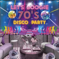 70S Disco Party Banner Backdrop 70S Disco Party Decorations Boogie Funny Disco Party Decor Colorful Dance Party Signs For Disco