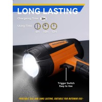 Durapower Rechargeable Spotlight 60000 Lumen Super Bright Led Handheld Spotlight Ip44 Waterproof Spotlight Flashlight Portable