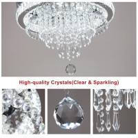 Frixchur 197 Crystal Chandeliers Crystal Ceiling Light Fixtures Led Flush Mount Light Modern Chandelier For Living Room Bedro