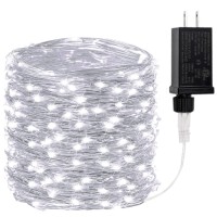 66Ft 200 Led Fairy Lights Plug In, Waterproof String Lights Outdoor 8 Modes Christmas Lights Bedroom Decor, Twinkle Lights For Girl'S Room Garden Christmas Decorations (Cool White)